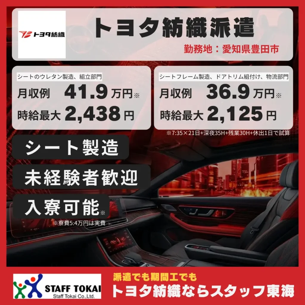 トヨタ紡織派遣